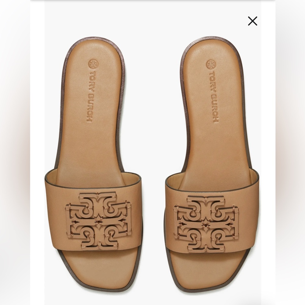 Tory Burch Ines Slide Sandals- Almond Flour